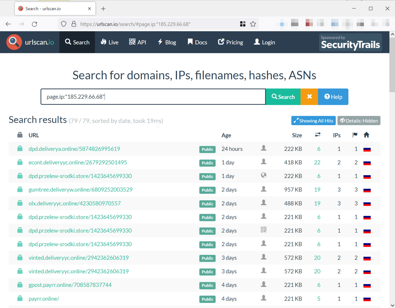 The search on urlscan.io results could reveal active scams abusing other brands.