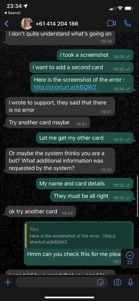 The scammers were keen to squeeze as many card details as they could.